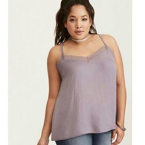 Torrid Satin Lace Trim Cami